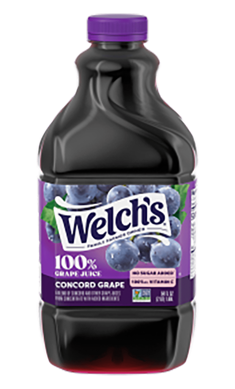 Botella tamaño familiar de 64 onzas de Welch's 100% Concord Grape Juice