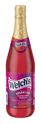 Botella de Welch's Sparkling sabor Concord Punch.