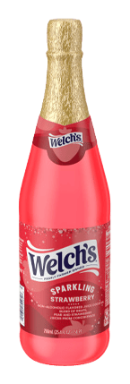 Botella de Welch's Sparkling sabor Strawberry.
